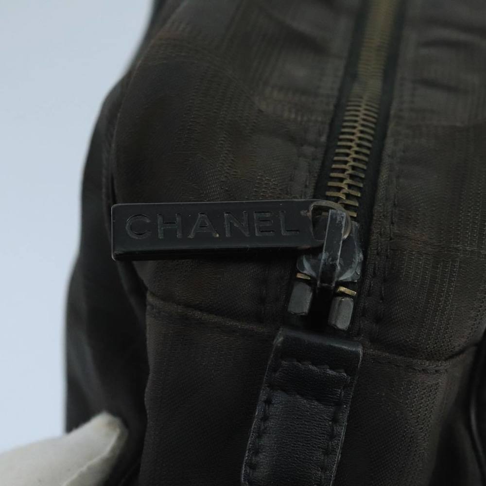 CHANEL New travel line Hand Bag Nylon Black Silver CC Auth 104726 - Picture 15 of 16